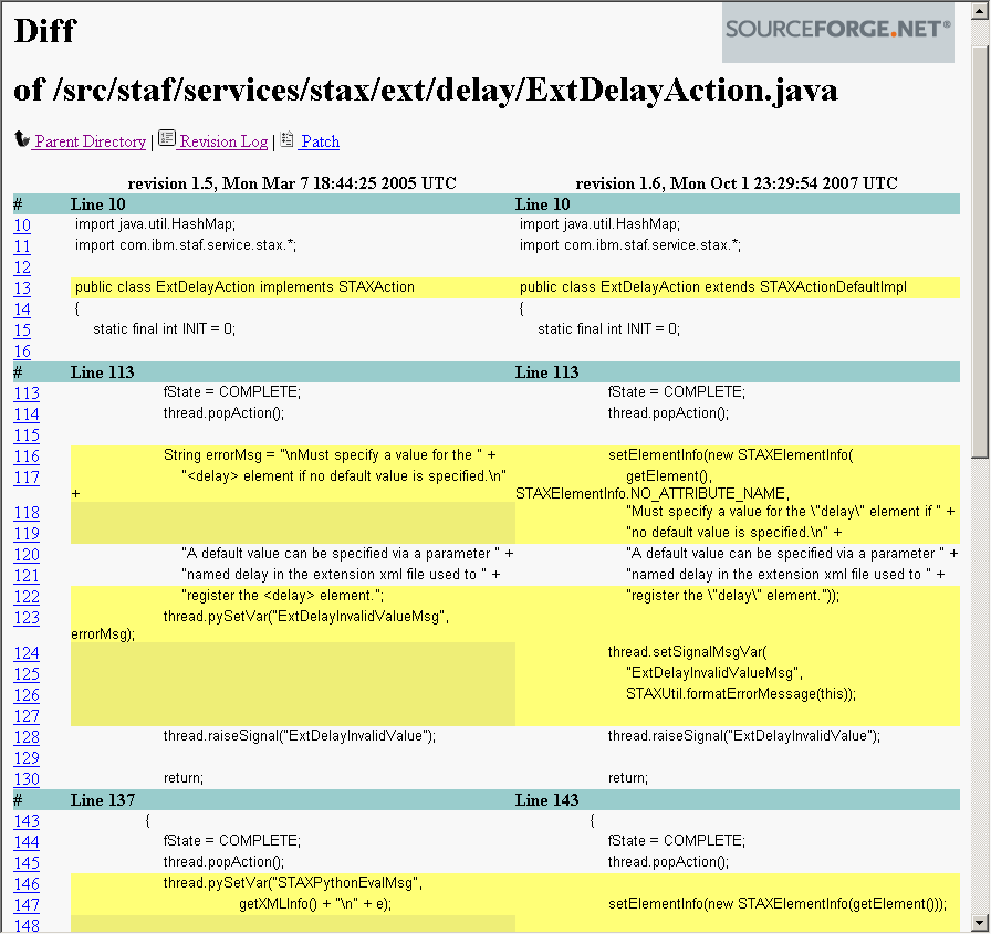 Diff of ExtDelayAction.java (Part 1)