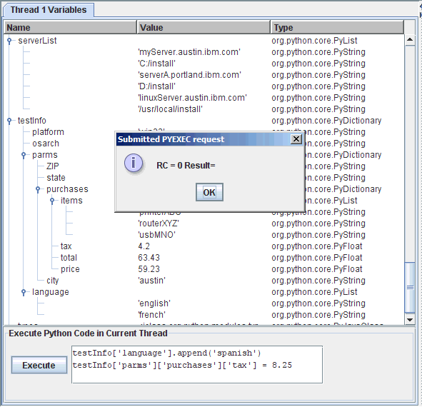 Variables3 tab