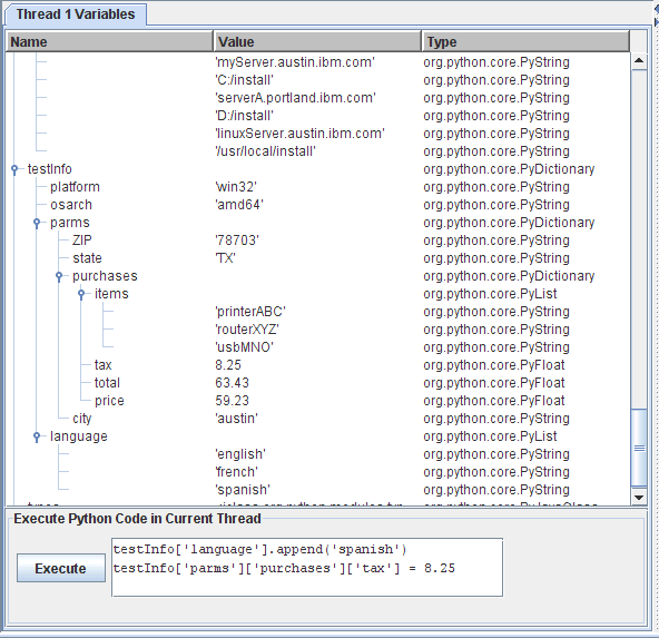 Variables4 tab