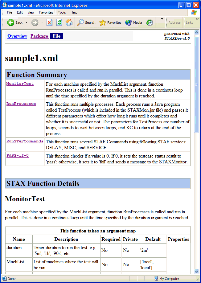 STAXDoc File Documentation