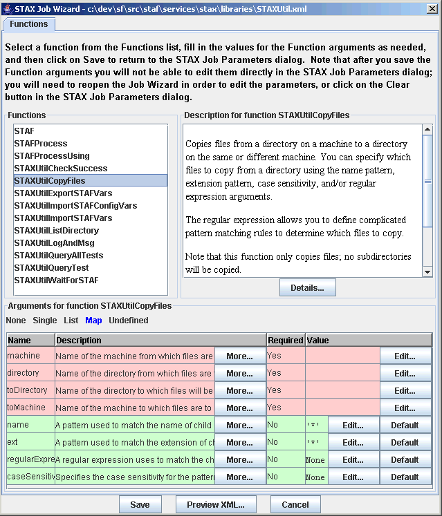 STAX Job Wizard